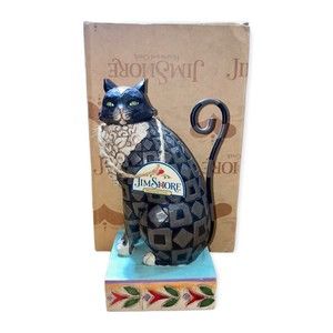 Jim Shore LUCKY Black Cat Figurine Heartwood Creek 2006 4007498 With Box